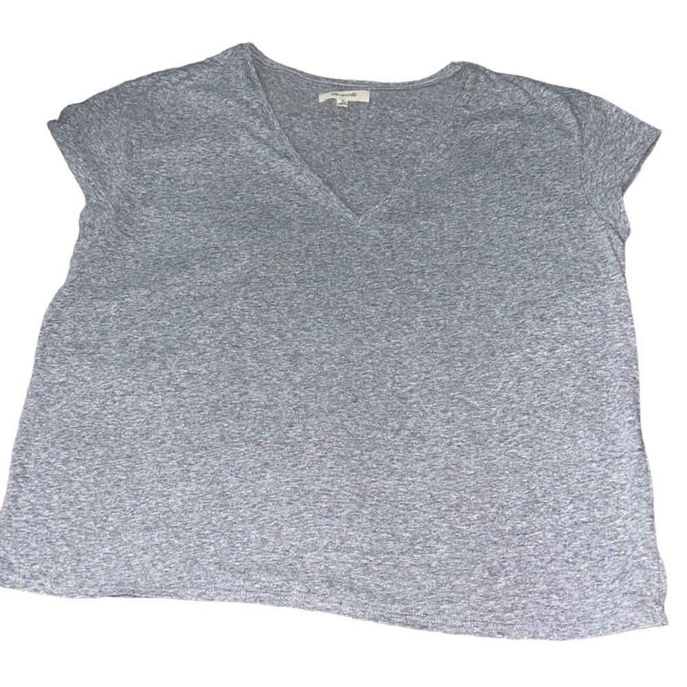 Madewell Gray Crop Top Tee, Size Small